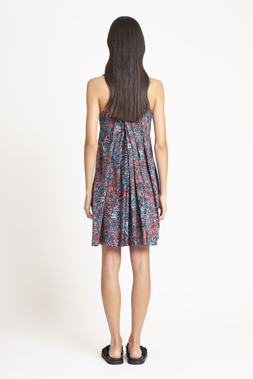 Fit — Vestido Jersey Estampa Pluma Colorida Curto