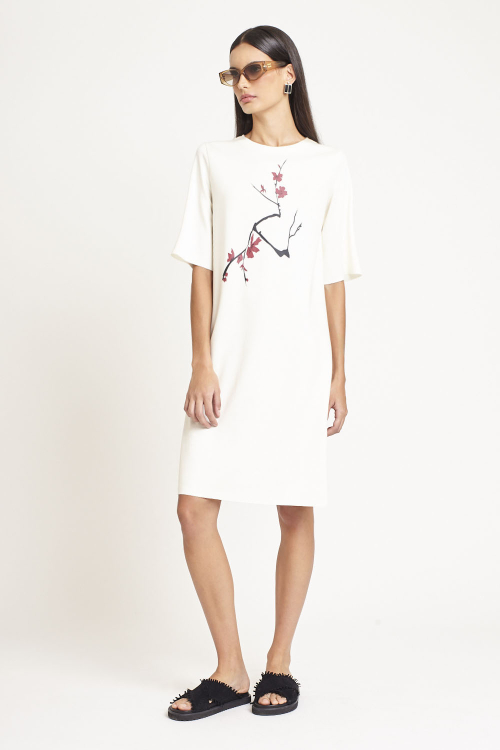 Fit — Vestido Malha Dupla Jardim Secreto Silk
