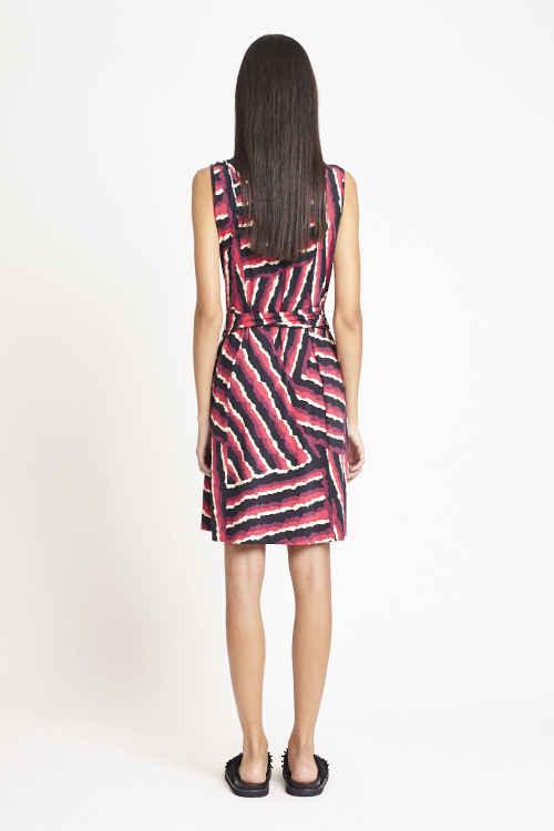 Fit — Vestido Jersey Estampa Paisagem Gráfica Curto