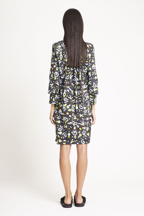 Fit — Vestido Jersey Estampa Tramado Curto