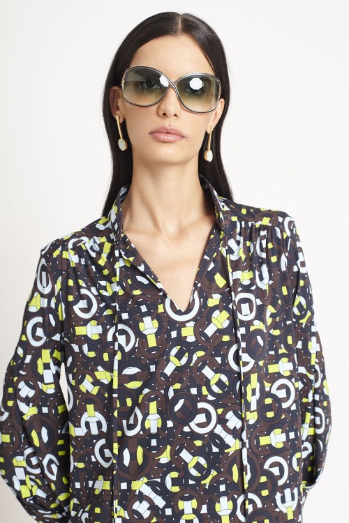 Fit — Vestido Jersey Estampa Tramado Curto