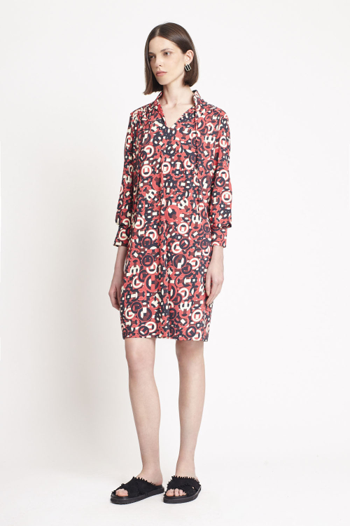 Fit — Vestido Jersey Estampa Tramado Curto