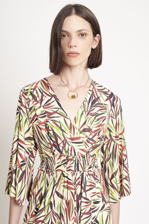 Fit — Vestido Jersey Estampa Bloom Lastex