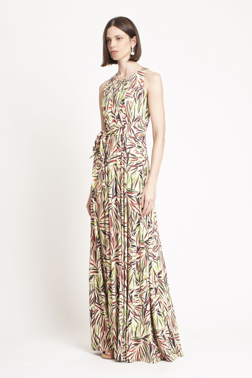 Fit — Vestido Jersey Estampa Bloom Longo