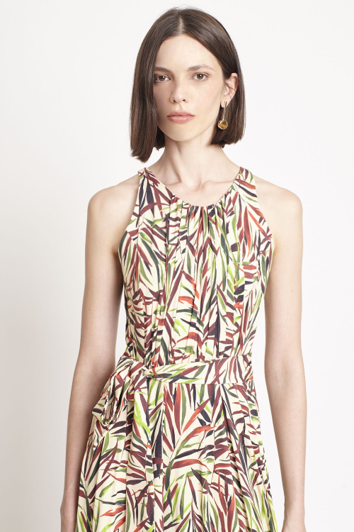 Fit — Vestido Jersey Estampa Bloom Longo