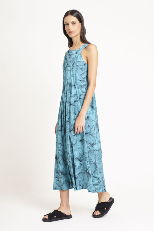 Fit — Vestido Jersey Estampa Campo Florido Tressê