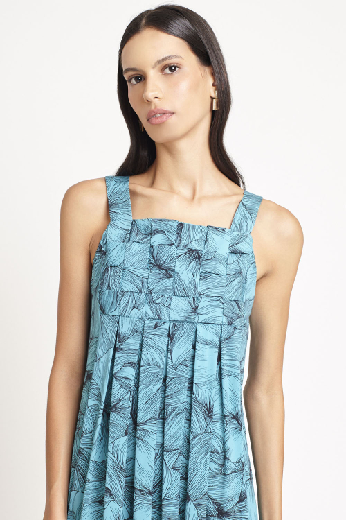 Fit — Vestido Jersey Estampa Campo Florido Tressê