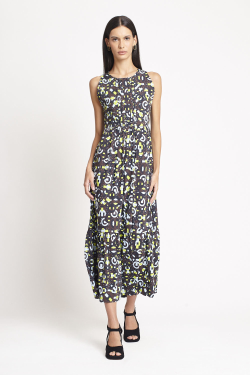 Fit — Vestido Jersey Est Tramado Pregas