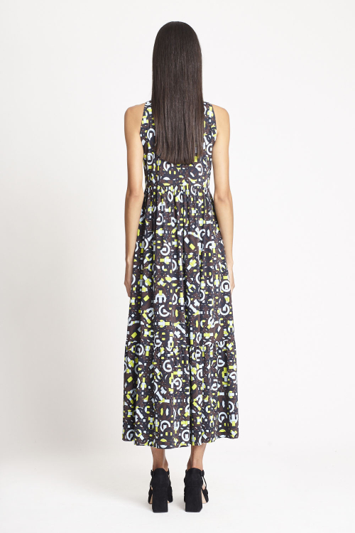 Fit — Vestido Jersey Est Tramado Pregas