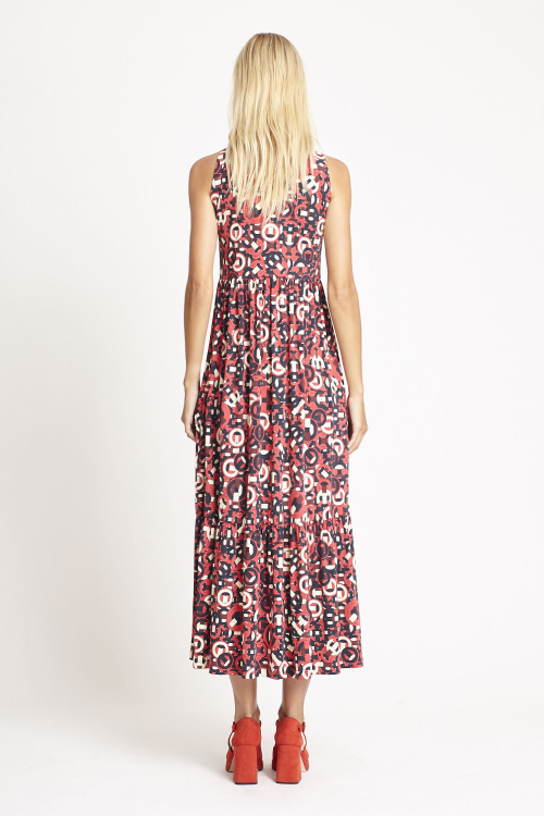 Fit — Vestido Jersey Est Tramado Pregas