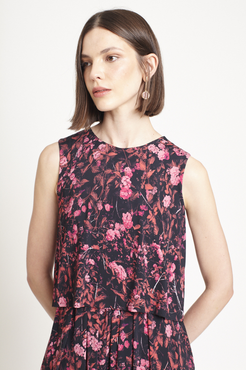 Fit — Vestido Jersey Estampa Bosque Curto