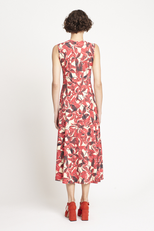 Fit — Vestido Jersey Estampa Flor Aquarela