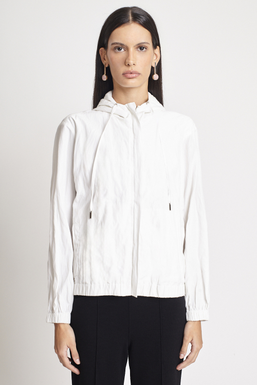 Fit — Jaqueta Viscose Metal Capuz