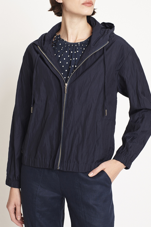 Fit — Jaqueta Viscose Metal Capuz