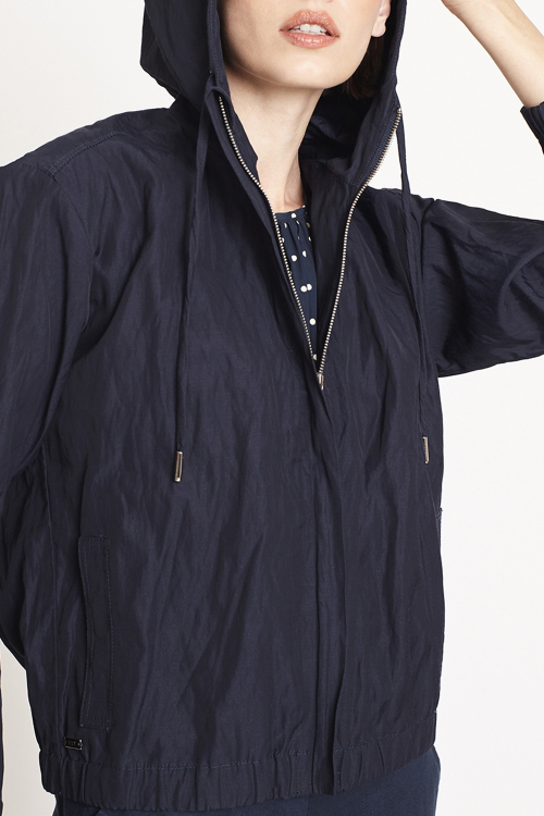 Fit — Jaqueta Viscose Metal Capuz