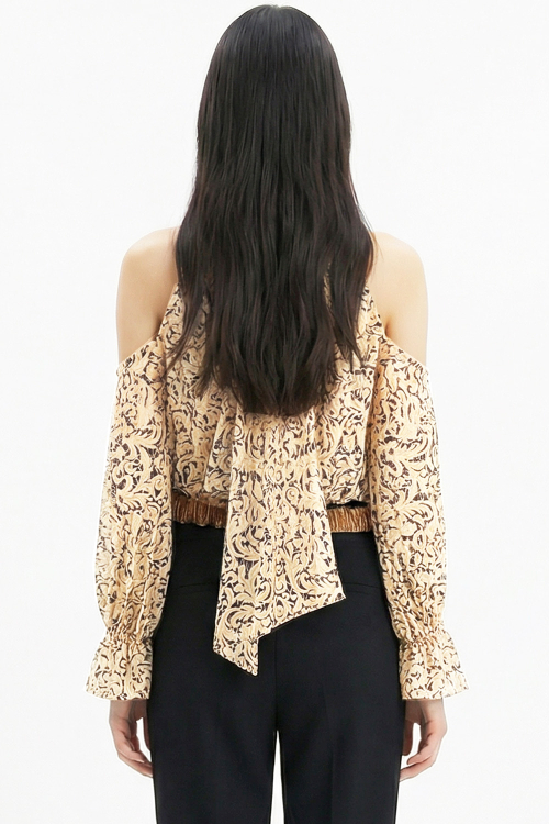 Fit — Blusa Jersey Estampa Barroco Ampla