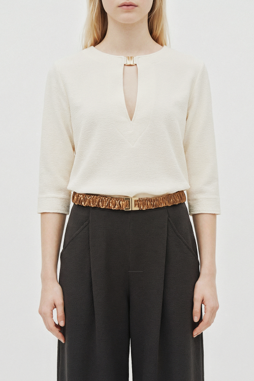 Fit — Blusa Bouclê Decote