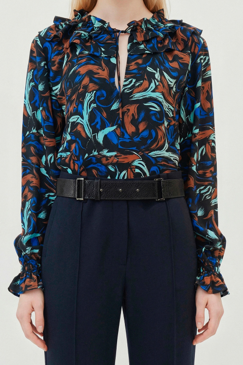Fit — Blusa Seda Estampa Ventania