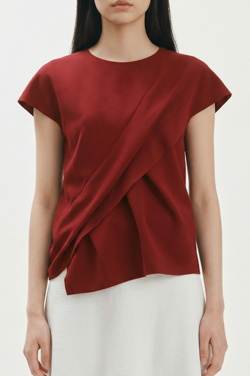 blusa duplo leve irregular desconstruida