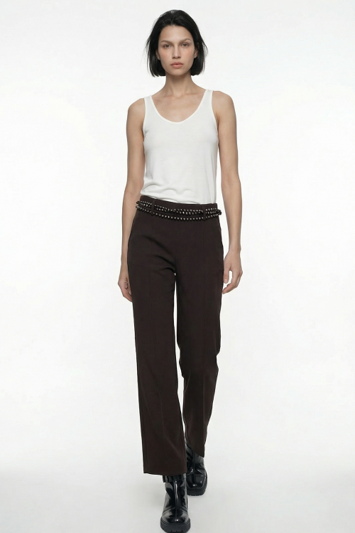 calça malha crepe reta