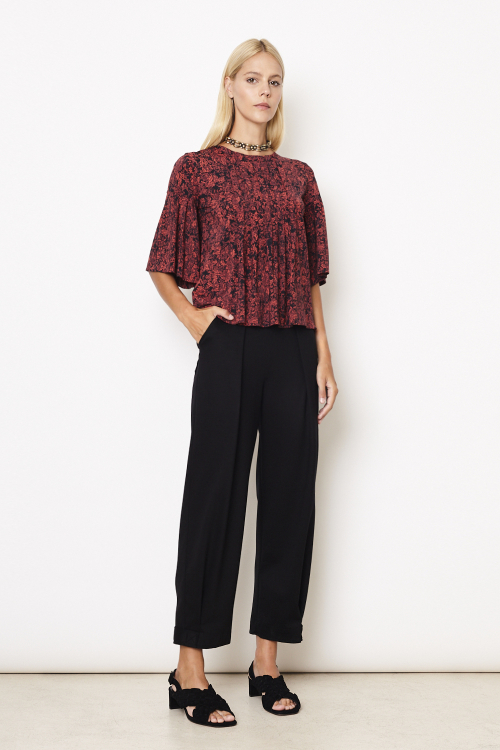 Fit — Blusa Jersey Estampa Rococó Com Pregas