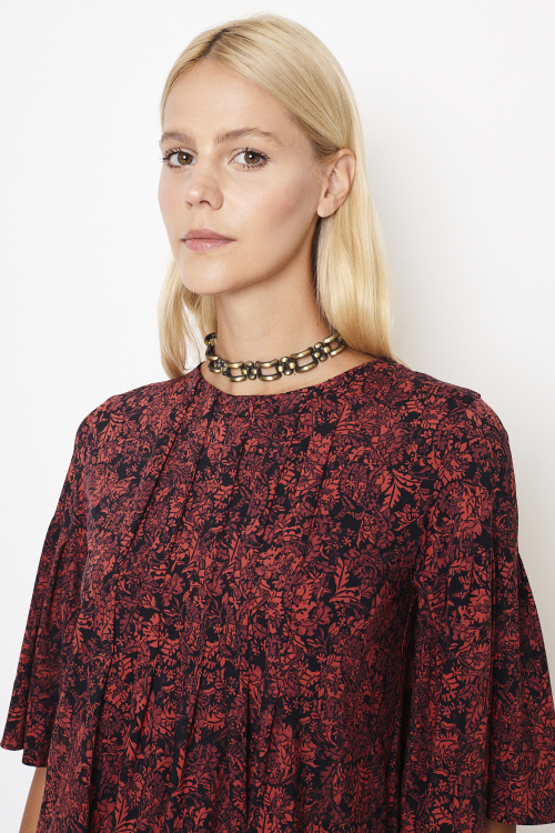 Fit — Blusa Jersey Estampa Rococó Com Pregas