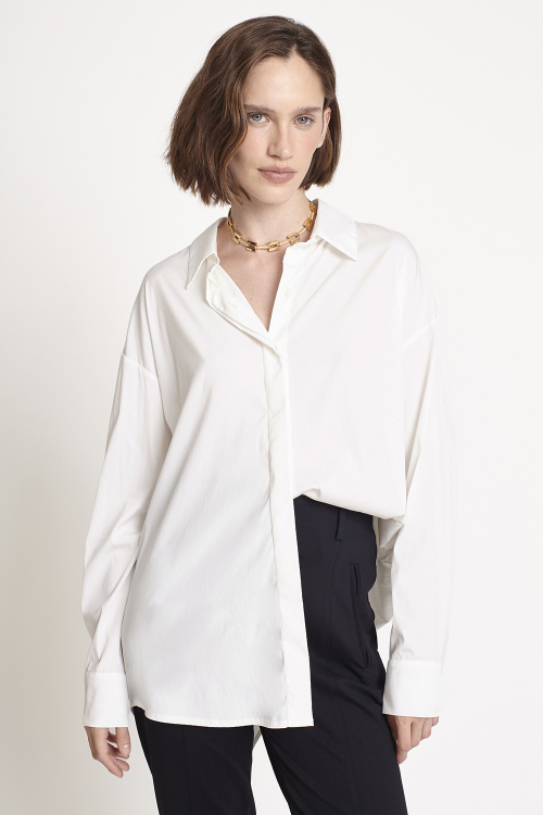 camisa tricoline ampla