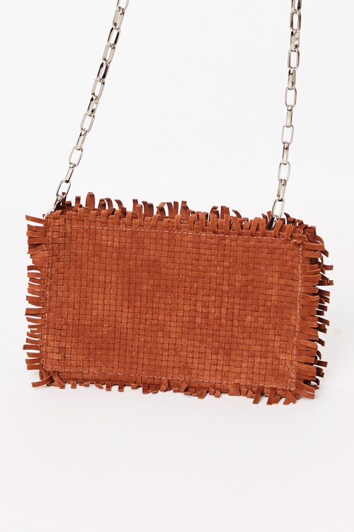 bolsa tramada c/ alça de corrente