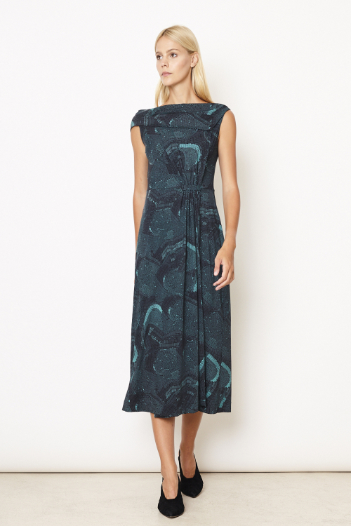 Fit — Vestido Jersey Est Canutilho Franzido Lateral
