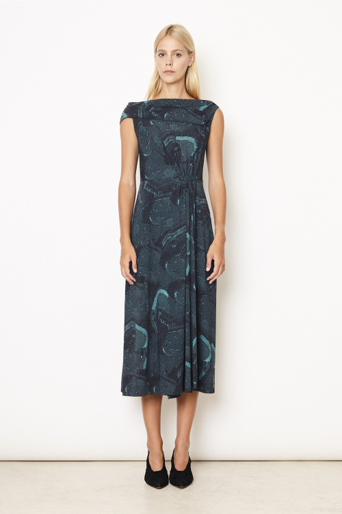 Fit — Vestido Jersey Est Canutilho Franzido Lateral
