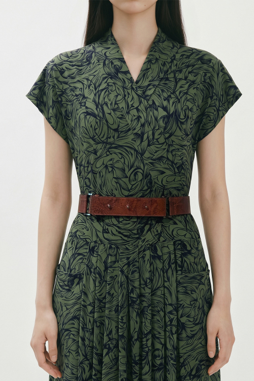 Fit — Vestido Jersey Estampa Ventania Saia Pregas