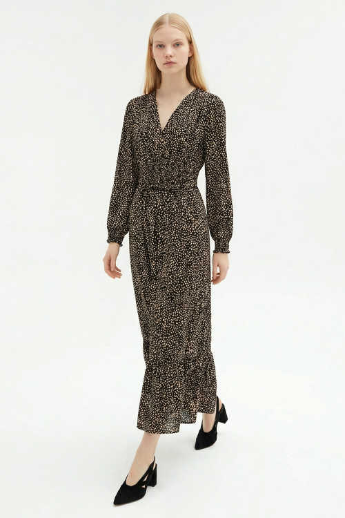 Fit — Vestido Jersey Estampa Bolinhas