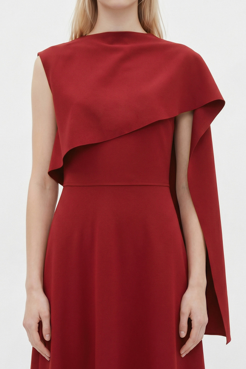 Fit — Vestido Malha Dupla Leve Detalhe Ombros