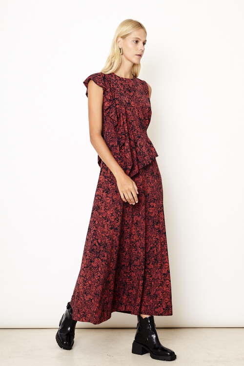 Fit — Vestido Jersey Est Rococó Babado Ombro