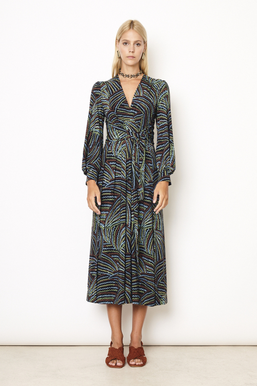 Fit — Vestido Jersey Est Zigue Detalhe Cintura