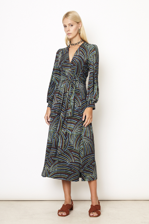 Fit — Vestido Jersey Est Zigue Detalhe Cintura