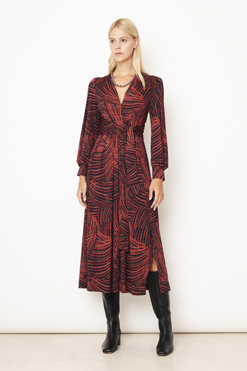 Fit — Vestido Jersey Est Zigue Detalhe Cintura