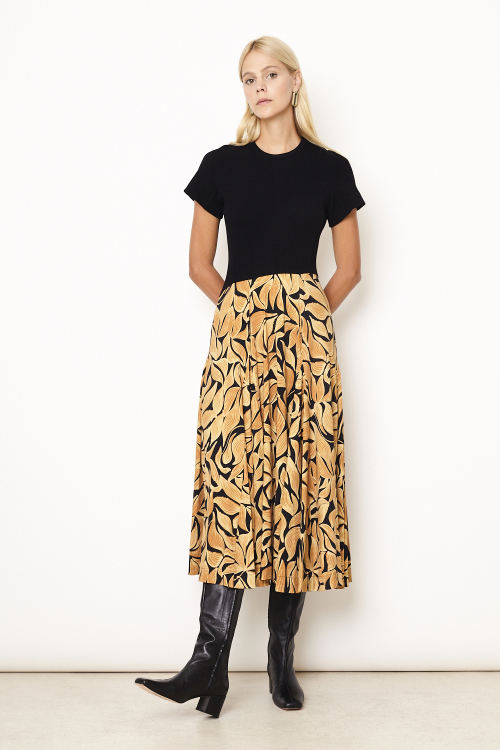 Fit — Vestido Jersey Com Bouclê Cintura Deslocada