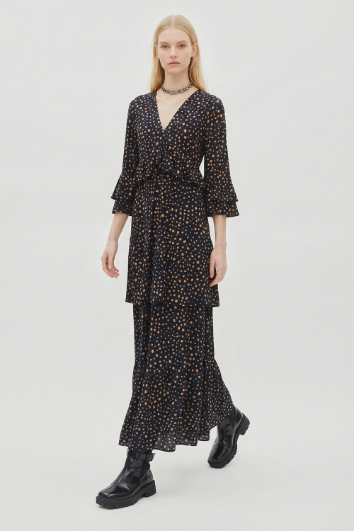 Fit — Vestido Jersey Est Penas Amplo New Romance