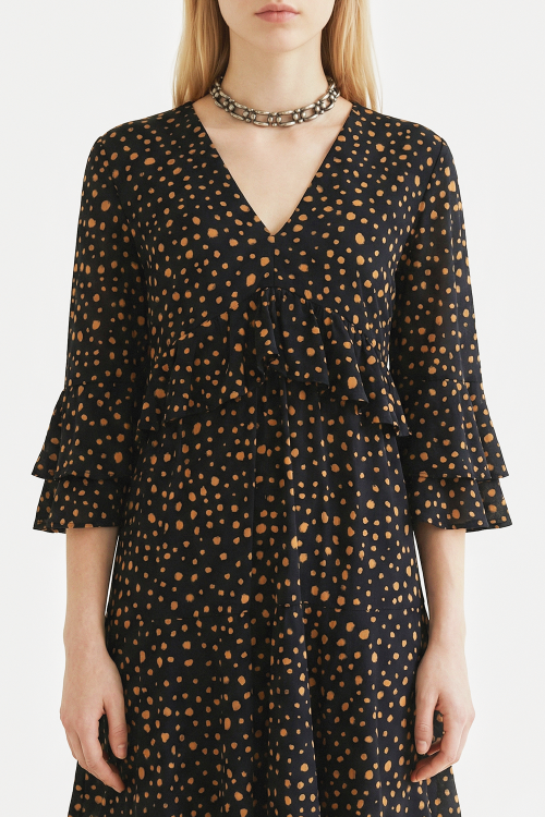 Fit — Vestido Jersey Est Penas Amplo New Romance