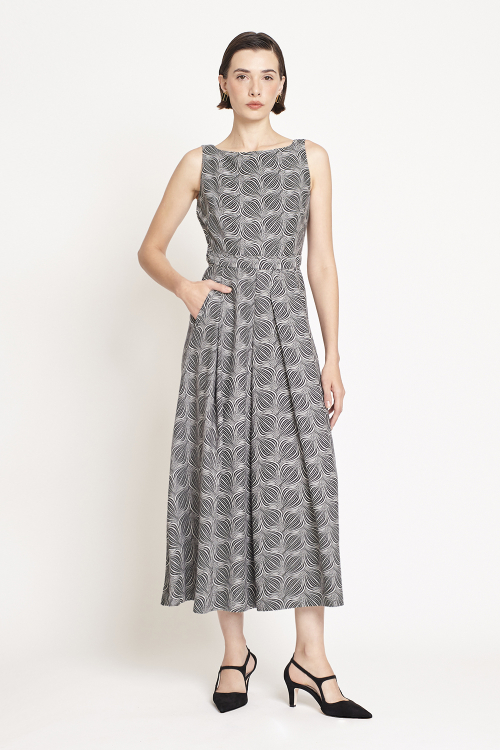 Fit — Vestido Jacquard Panton