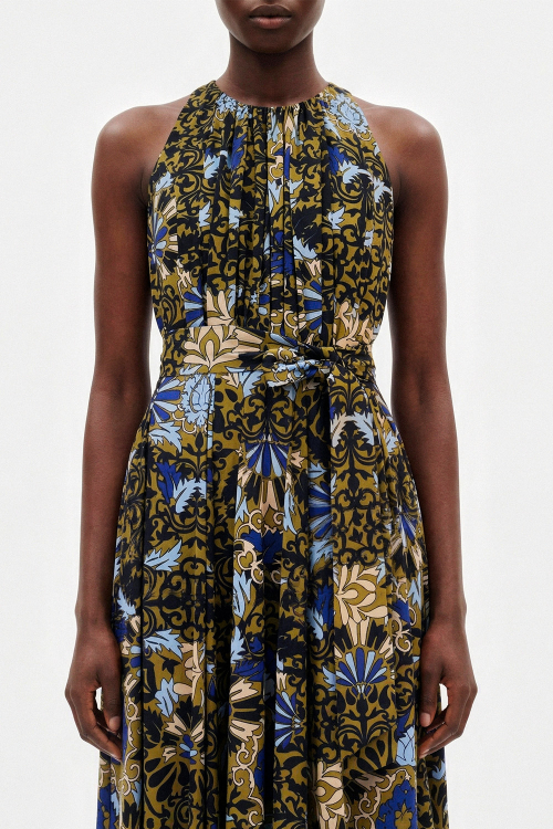 Fit — Vestido Jersey Estampa Ornamental Longo