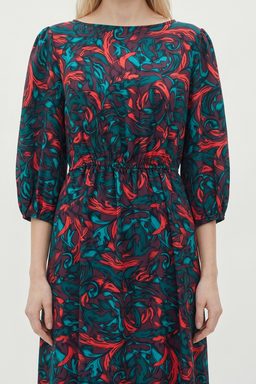 Fit — Vestido Seda Estampa Ventania
