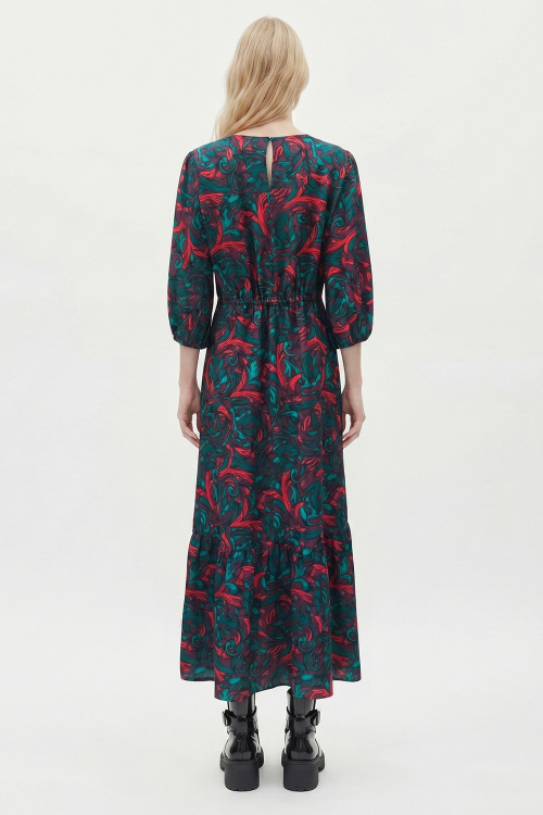 Fit — Vestido Seda Estampa Ventania