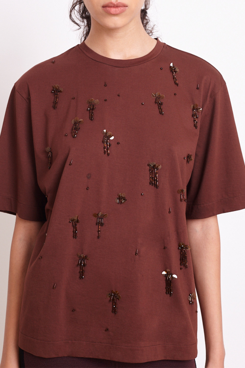 Fit — Camiseta Algodão Pima Bordado Franjas