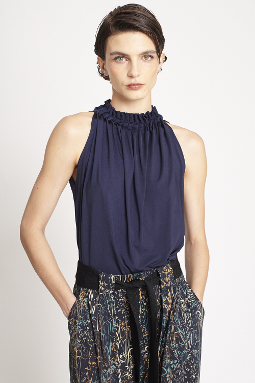 blusa new jersey gola franzida