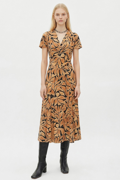 Fit — Saia Jersey Estampa Brocado