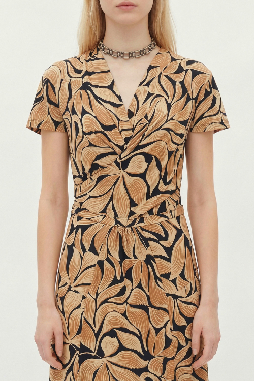 Fit — Saia Jersey Estampa Brocado