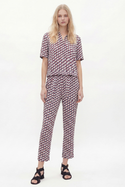 Calça Jersey Estampa Gravataria Skinny