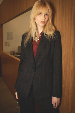 blazer slim malha filetes listras